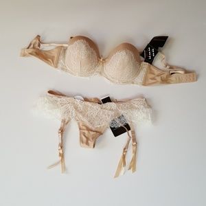 Brand New Bra and Garter Panty Set